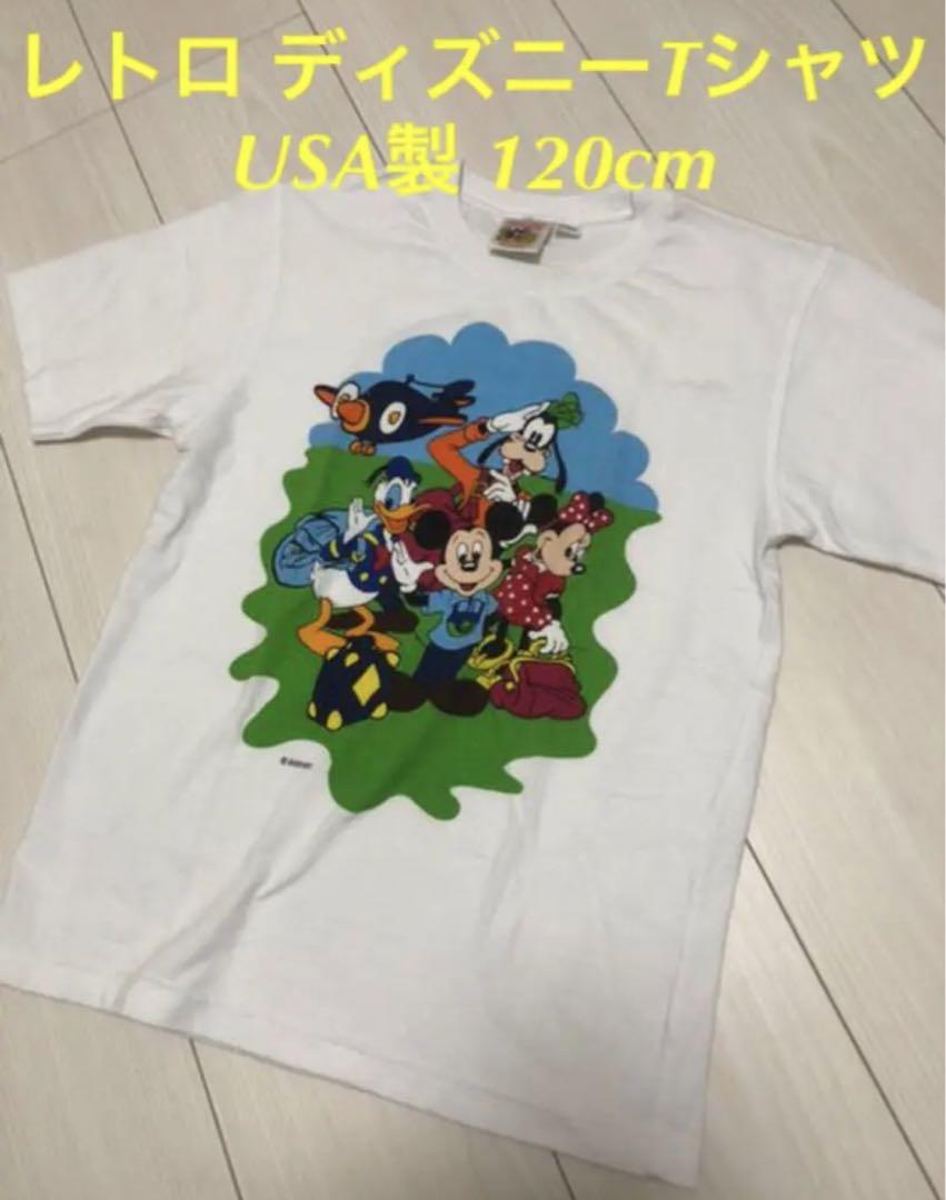 レトロ ディズニーTシャツ ヴィンテージ 120cm ミッキー ミニー