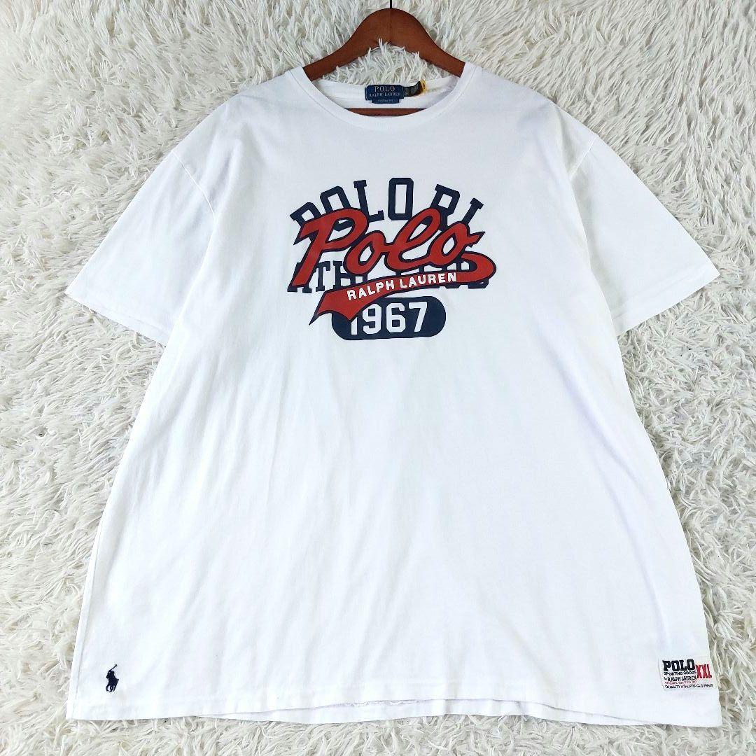 [ラルフローレン] カレッジロゴデザイン Tシャツ 希少サイズ ポロラルフローレン 近年 ORコード カレッジロゴ T