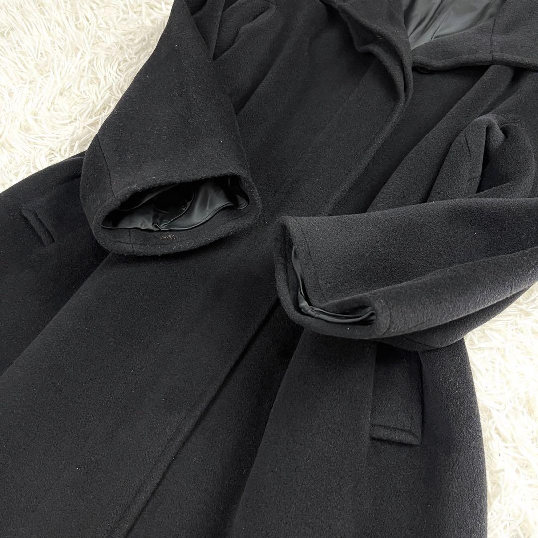 極美品 Max Mara フード付き ニットガウン カシミヤ混 銀タグΩ