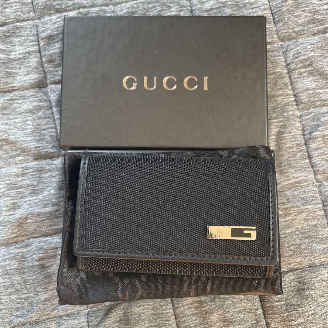 GUCCI ブラック ナイロン キーケース