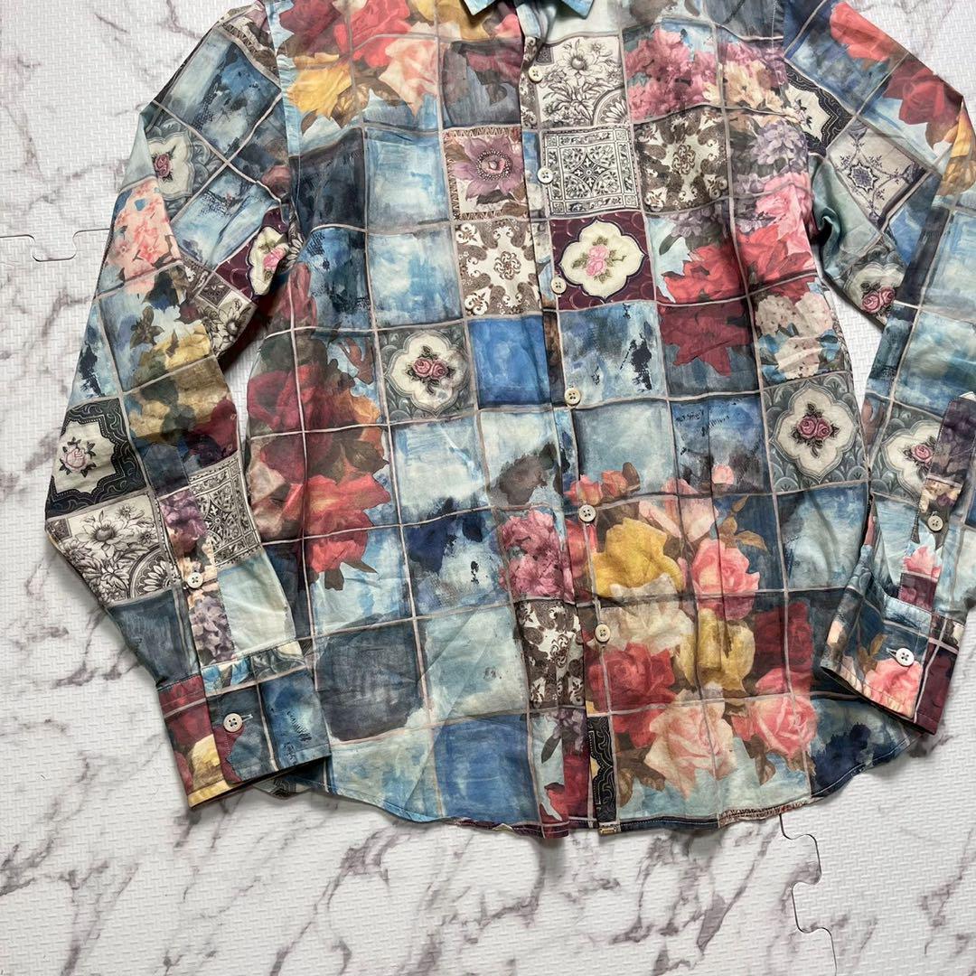 極美品✨ポールスミス コレクション長袖 シャツ ドレス 水彩画