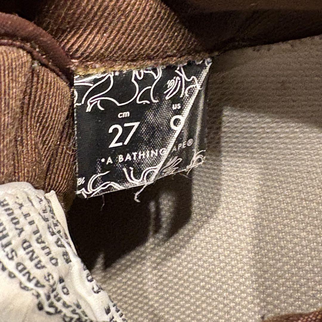 【a bathing ape】 00s TWEED Bapesta 27cm