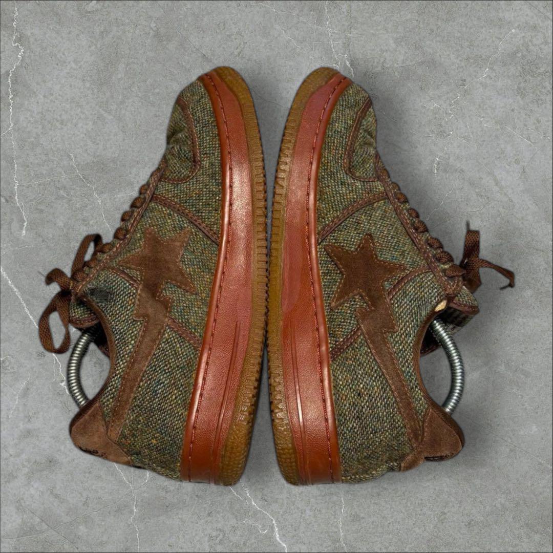 【a bathing ape】 00s TWEED Bapesta 27cm