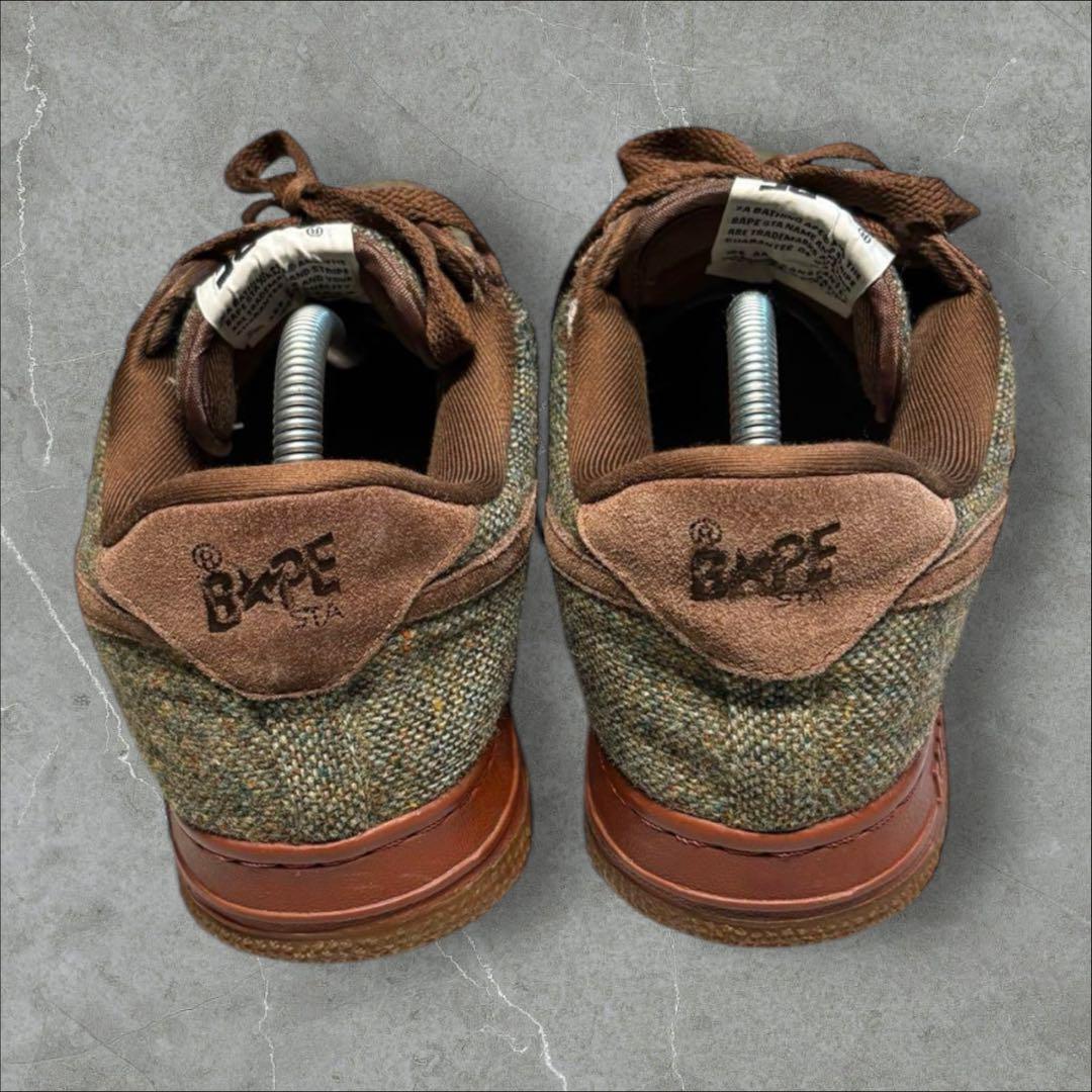 【a bathing ape】 00s TWEED Bapesta 27cm