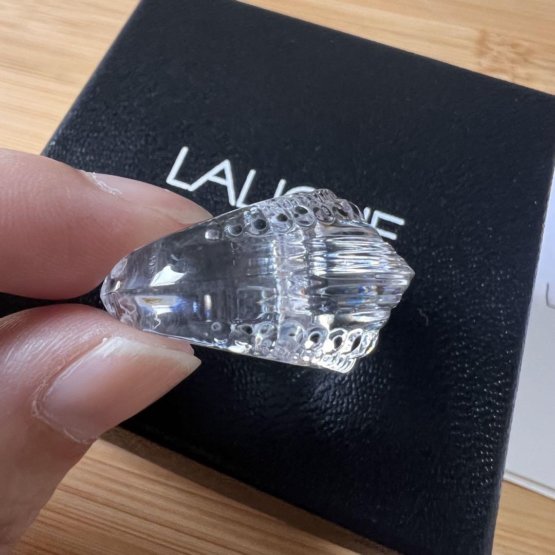 LALIQUE ラリック icone リング 12号 ガラス　クリア