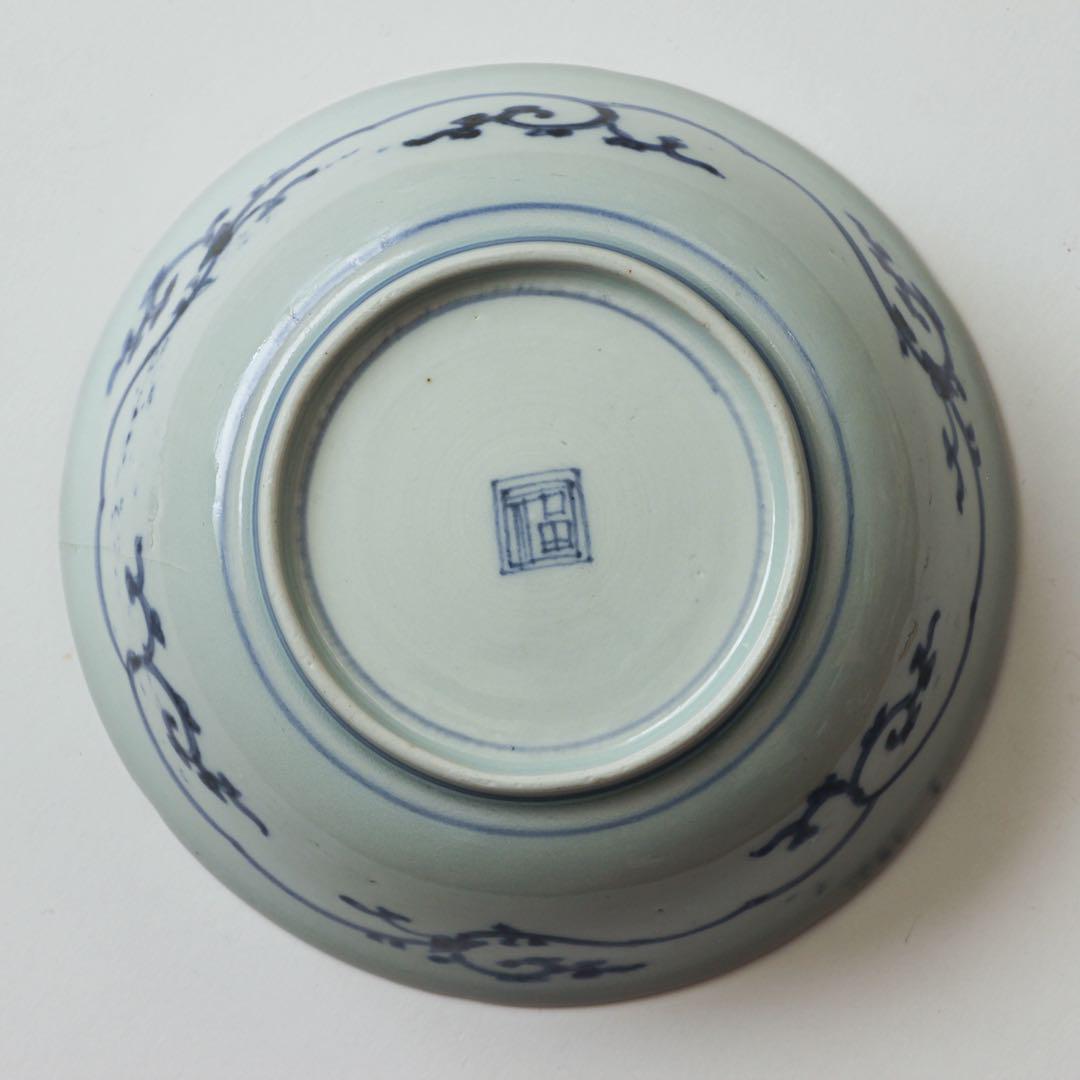 古伊万里蛸唐草紋様角長皿5枚 江戸中期 長皿 antique art