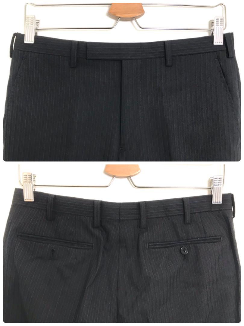 【美品】Burberry Blacklabel バーバリー　ストライプ　黒