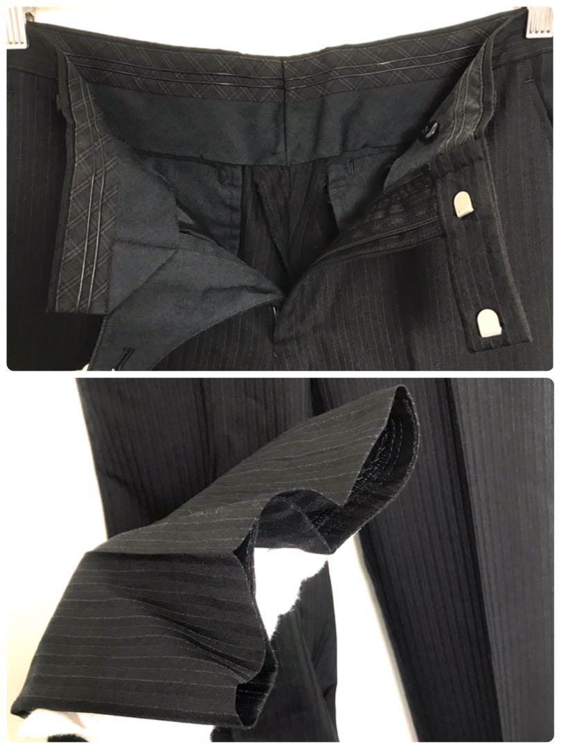 【美品】Burberry Blacklabel バーバリー　ストライプ　黒