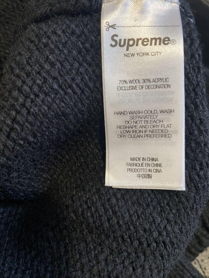 即完売 Supreme Flocked Logo Sweater スウェット　M