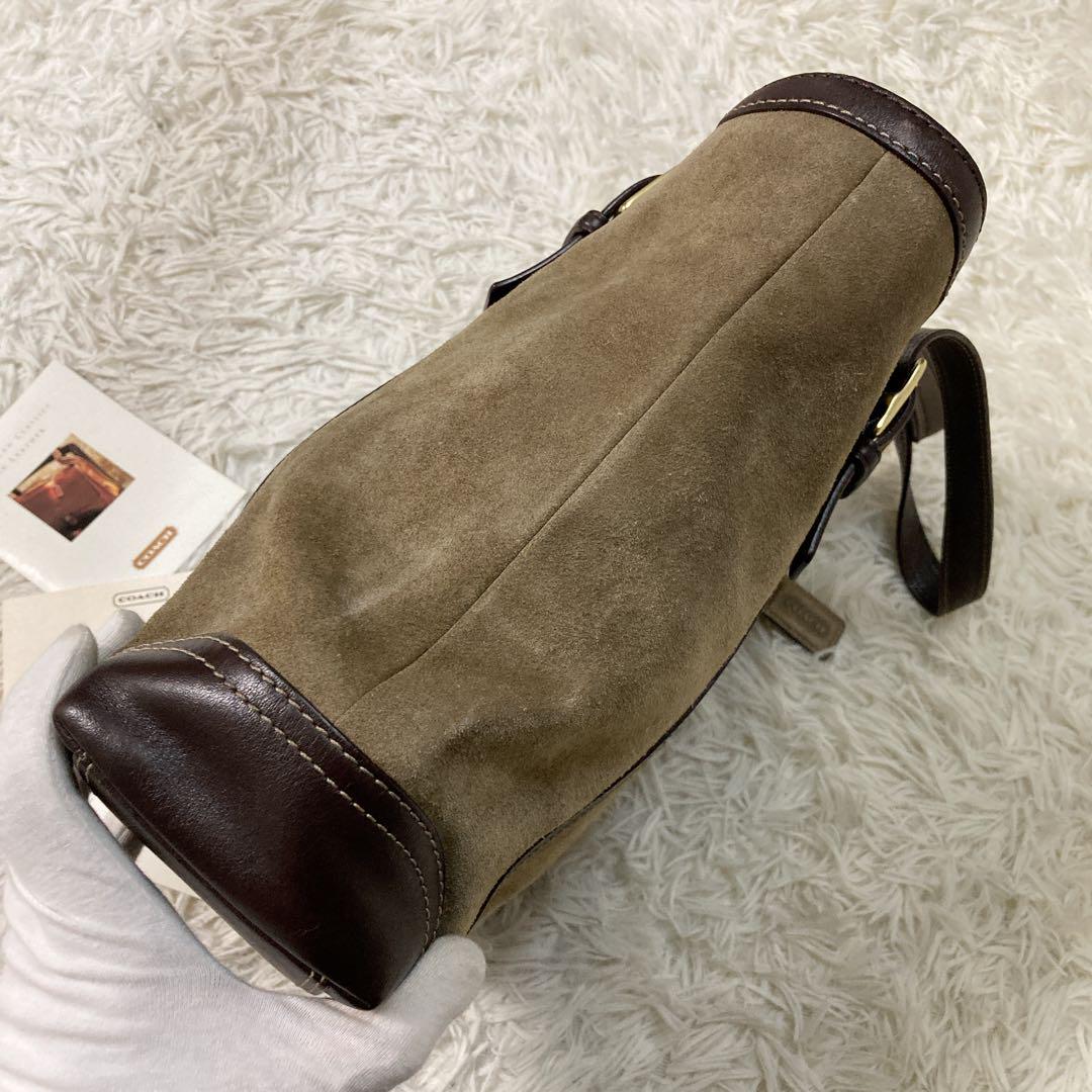 極美品 vintage coach old Suede 茶 トートバッグ