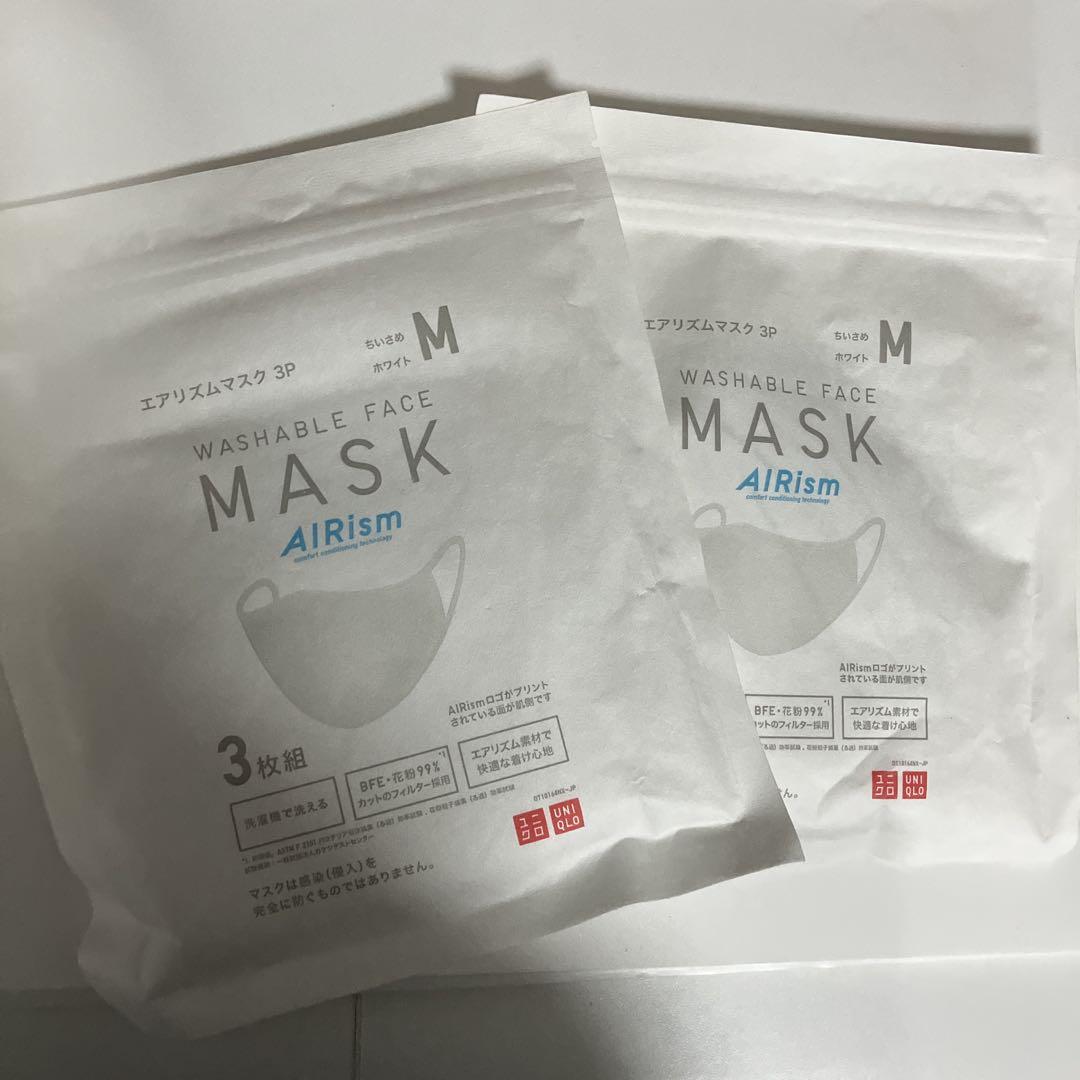 再入荷のおすすめ最新情報 UNIQLO AIRism 洗えるマスク Mサイズ 3枚組 2セット - メルカリ 衛生医療用品・救急用品