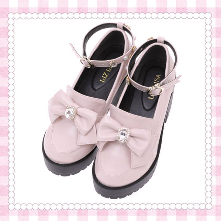 ♡ LIZLISA ♡  厚底ビジューリボンローファー