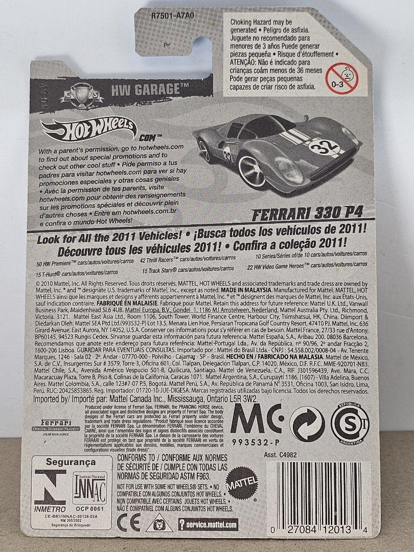 ミニカー Hot Wheels Ferrari 330 P4