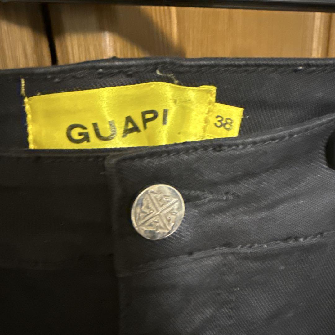 タラちゃんGUAPI PREMIUM フレアデニム　グアピ　30 楽天市場】GUAPI グアピ デニムパンツ フレア チェーン ボトムス
