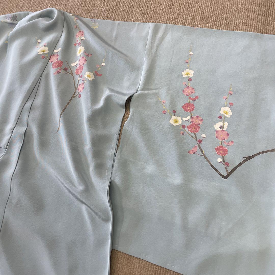 新品 仮絵羽 加賀友禅 藤藁隆作 光風 伝統的工芸品 浜ちりめん 正絹 着物 画像7