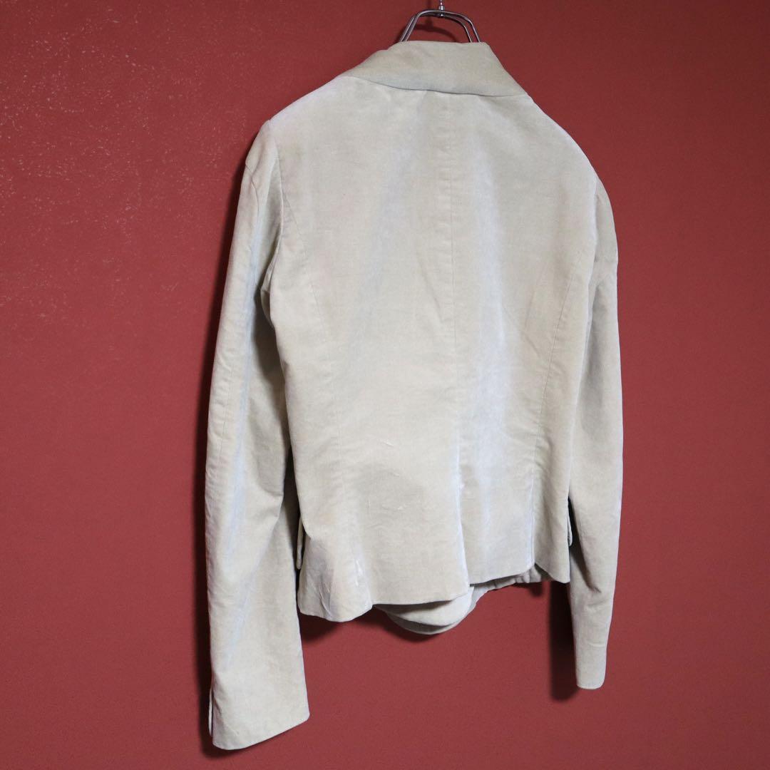 ISSEY MIYAKE FETE カシミヤ混 襟ステッチ ノーカラージャケット