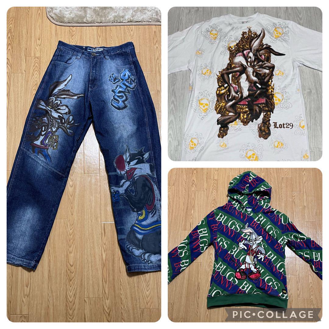 LOT29 ルーニー・テューンズ 3点セット パーカー デニム Tシャツ B系