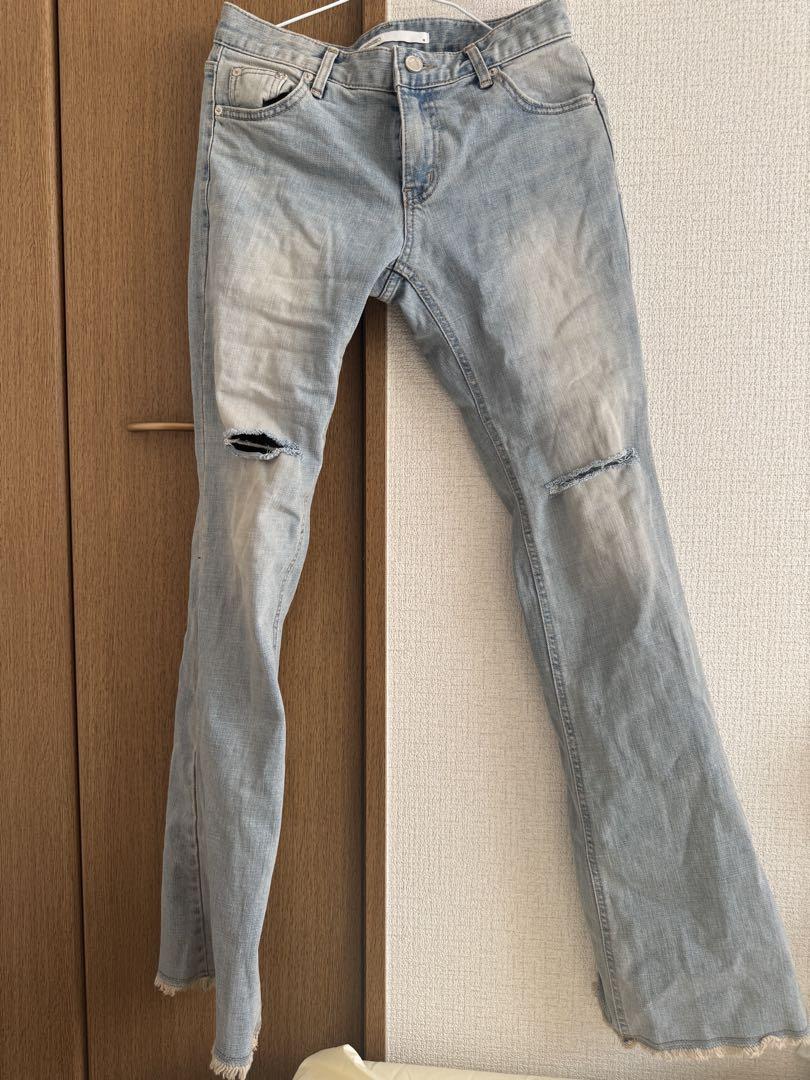 BOHEMIAN SEOUL] BOHEMSEO FRONT POCKET BOOTS CUT DENIM PANTS