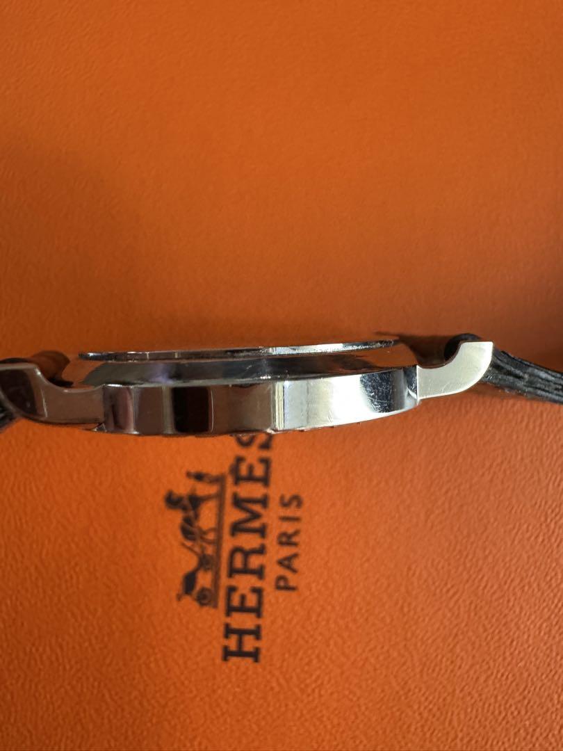 正規品【新品電池】HERMES セリエ/動作良好 人気モデル オーストリッチ HERMES エルメス セリエ 腕時計 OH済 ステンレススチール/革