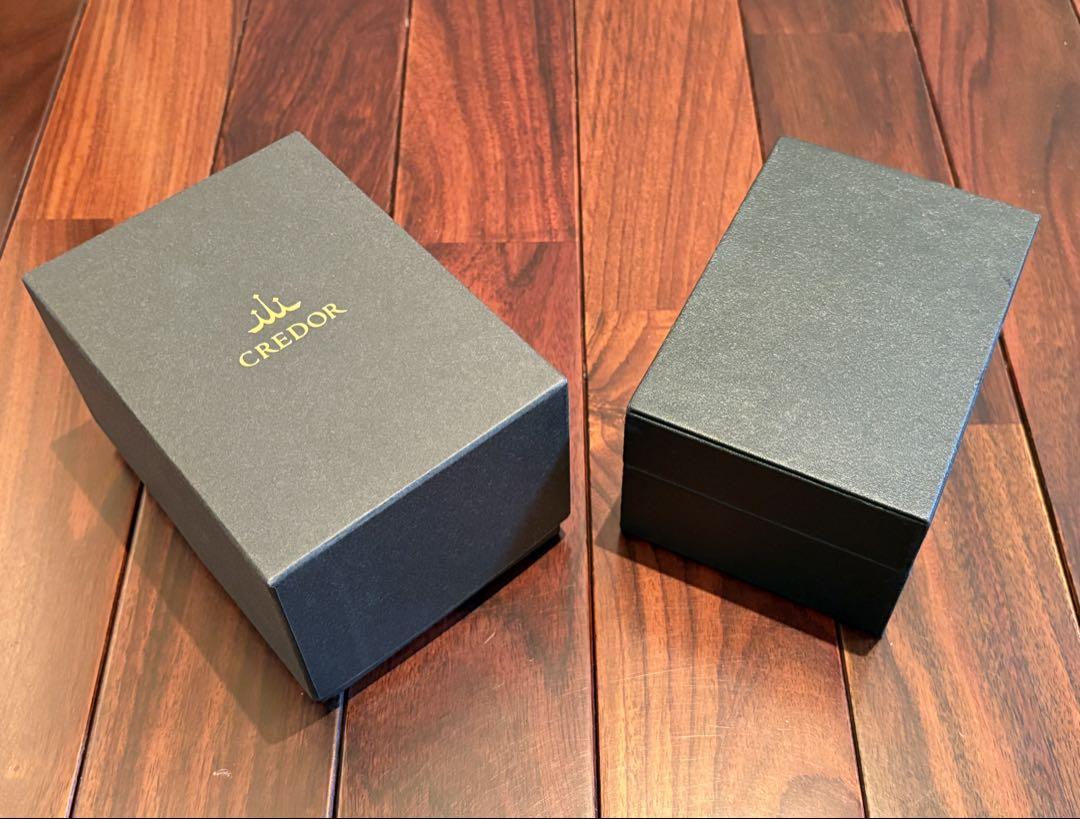 CREDOR SS x 18KT ダイヤベゼル クォーツ 箱付き 腕時計 稼働中】CREDOR SS x 18KT ダイヤベゼル クォーツ 箱付 腕時計