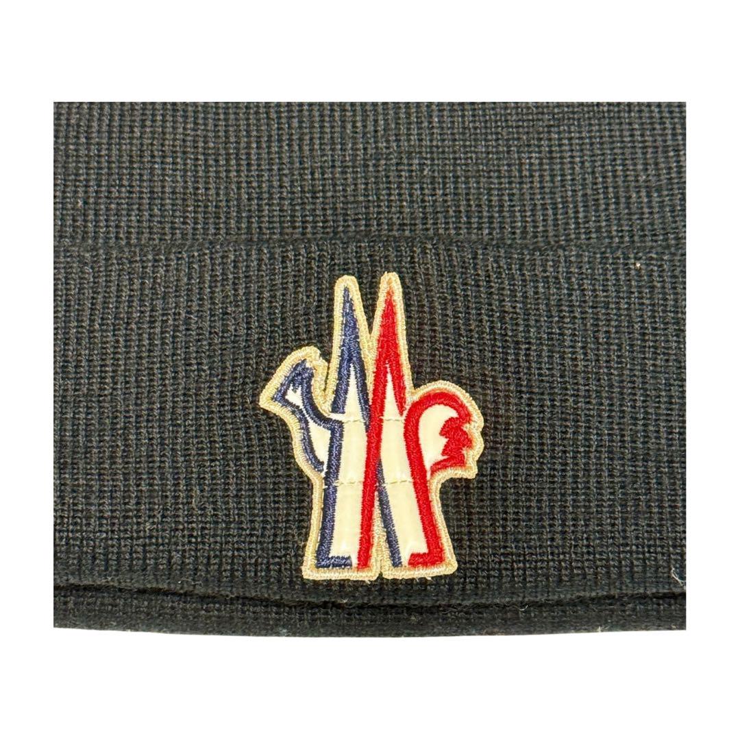 値下げ★【美品】MONCLER モンクレール ロゴ ワッペン ニットキャップ