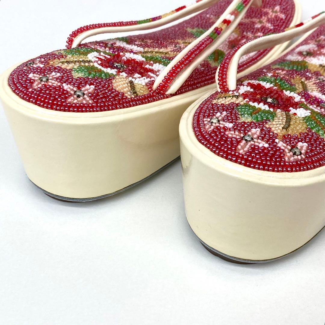 【着物と帯 時流】Z241095y◆訳あり 新品 ビーズ草履◆