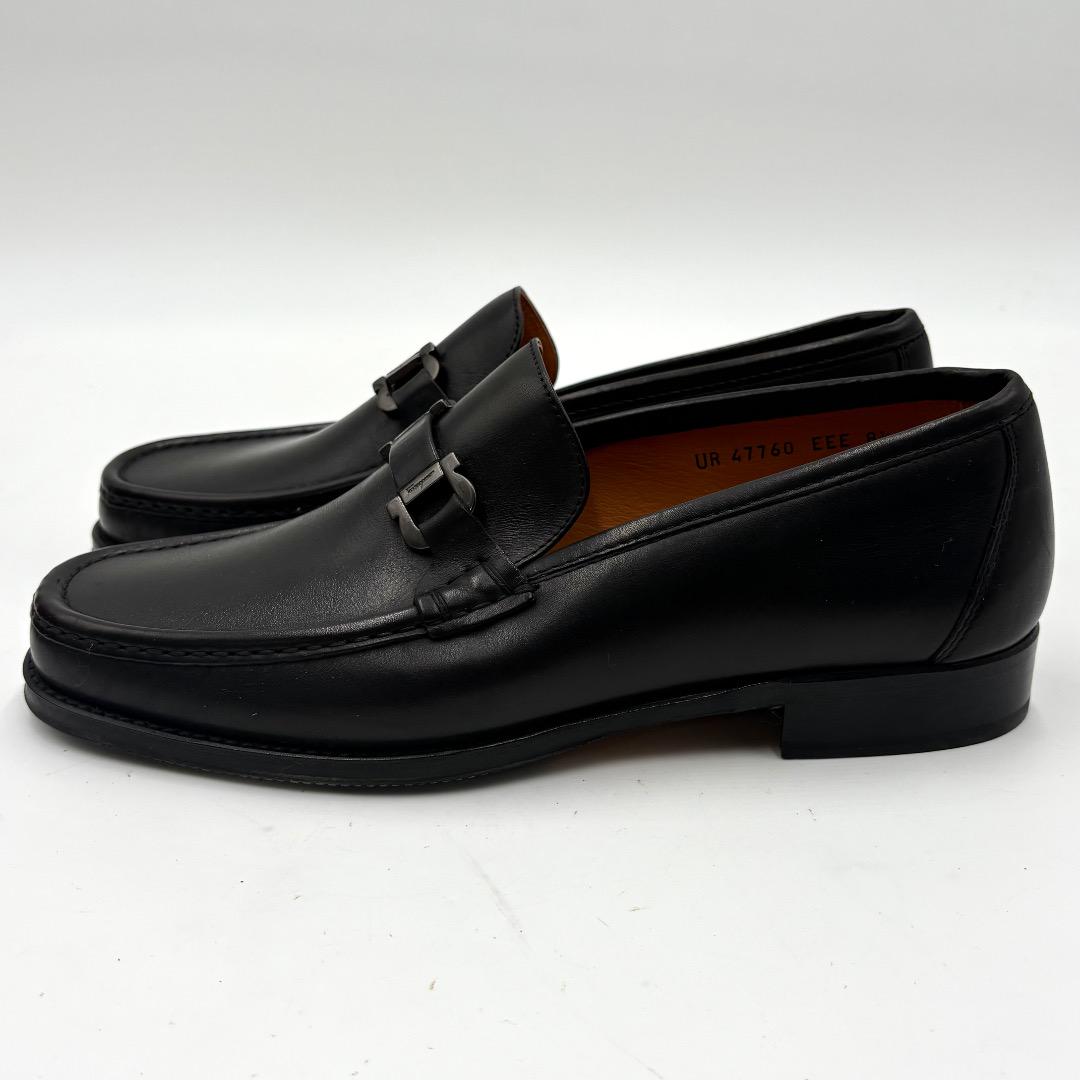 極美品 スレ小✨Ferragamo 8.5 ガンチーニ ローファー ブラック