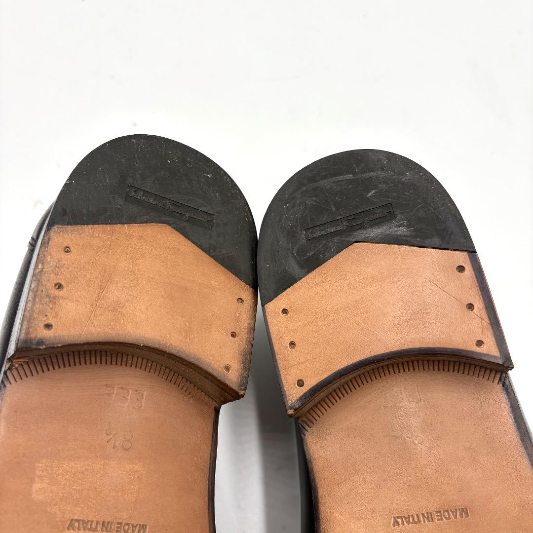 極美品 スレ小✨Ferragamo 8.5 ガンチーニ ローファー ブラック