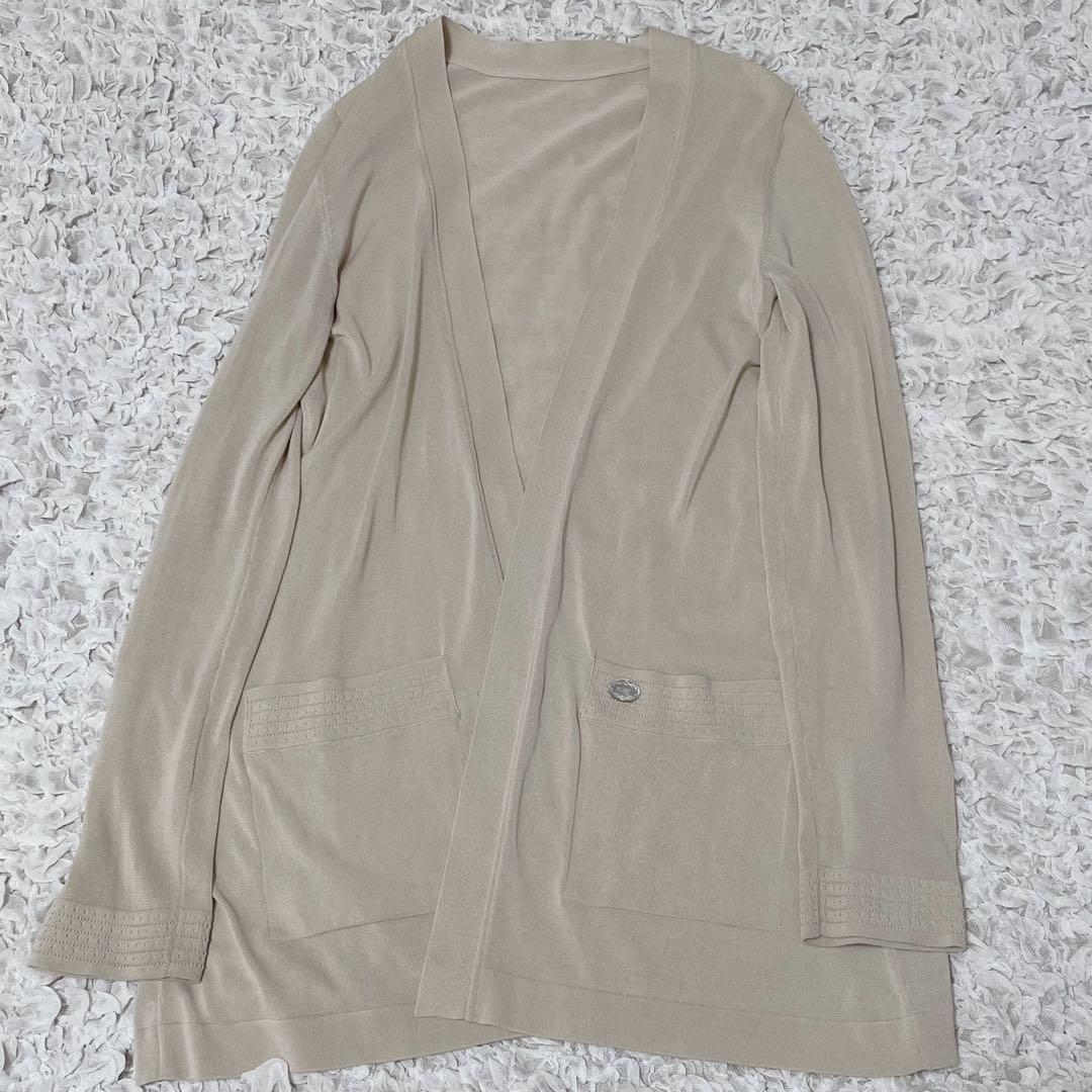 ✨美品✨FOXEY ロングカーディガン　薄手　ベージュ　綿