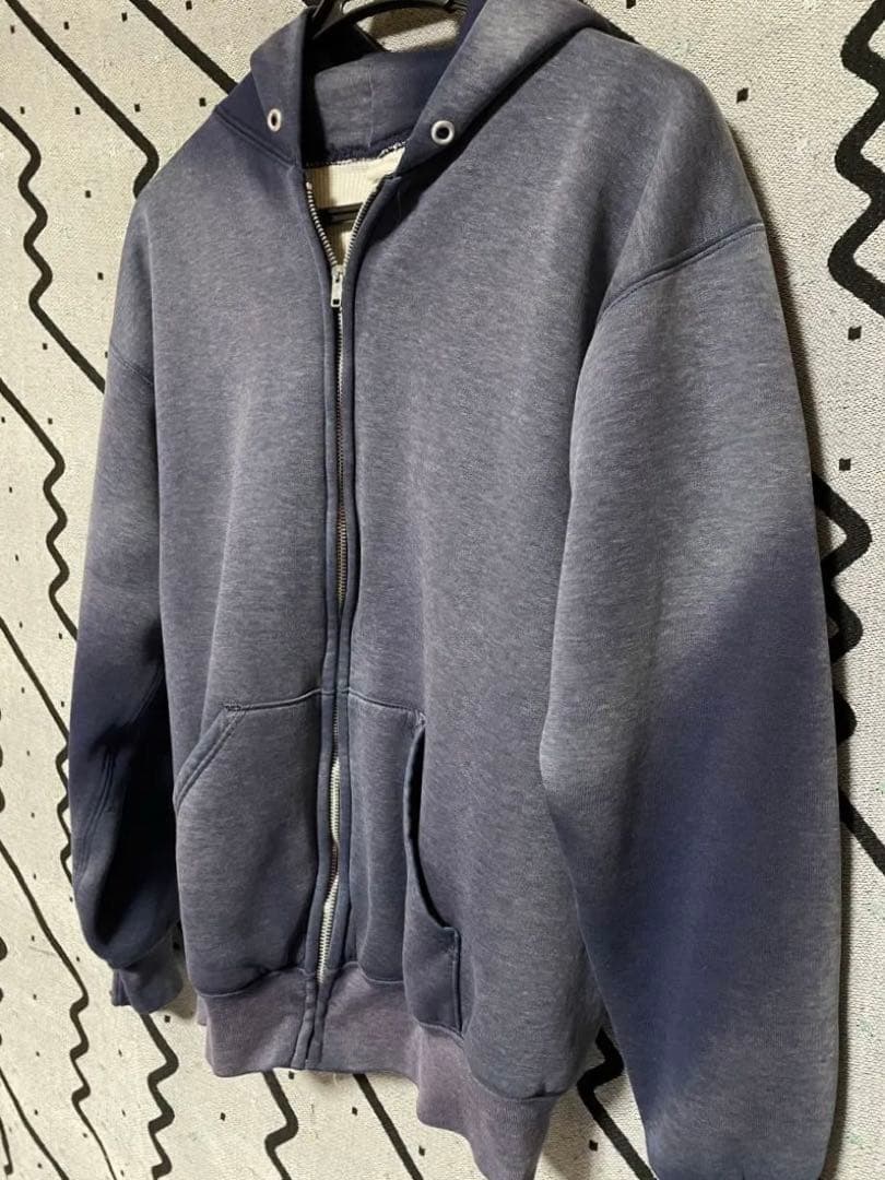60s ジップパーカー ナス紺 ダブルフェイス 裏サーマル 鬼フェード 50s 60s ジップパーカー ナス紺 ダブルフェイス 裏サーマル 鬼フェード 50s