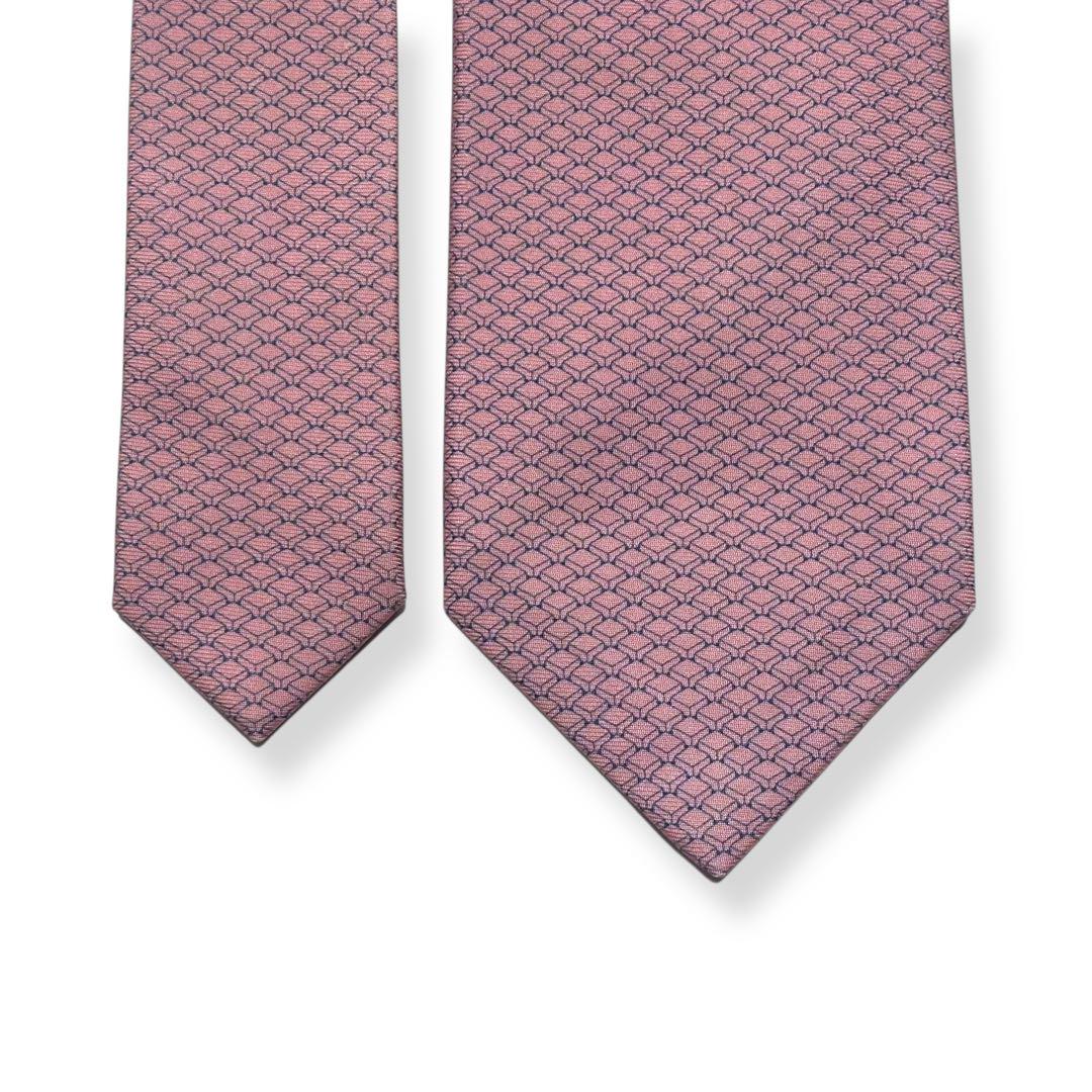 極美品✨HERMES ネクタイ　エルメス　キーボード　パソコン　ピンク