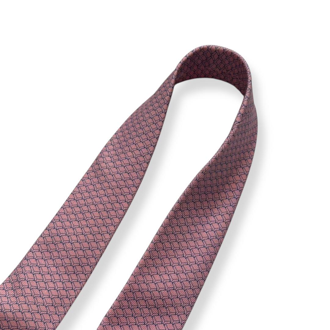 極美品✨HERMES ネクタイ　エルメス　キーボード　パソコン　ピンク