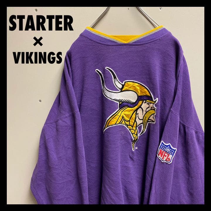 Starter Nfl ミネソタ バイキングス でかロゴ スウェット Bracaraaugusta Com