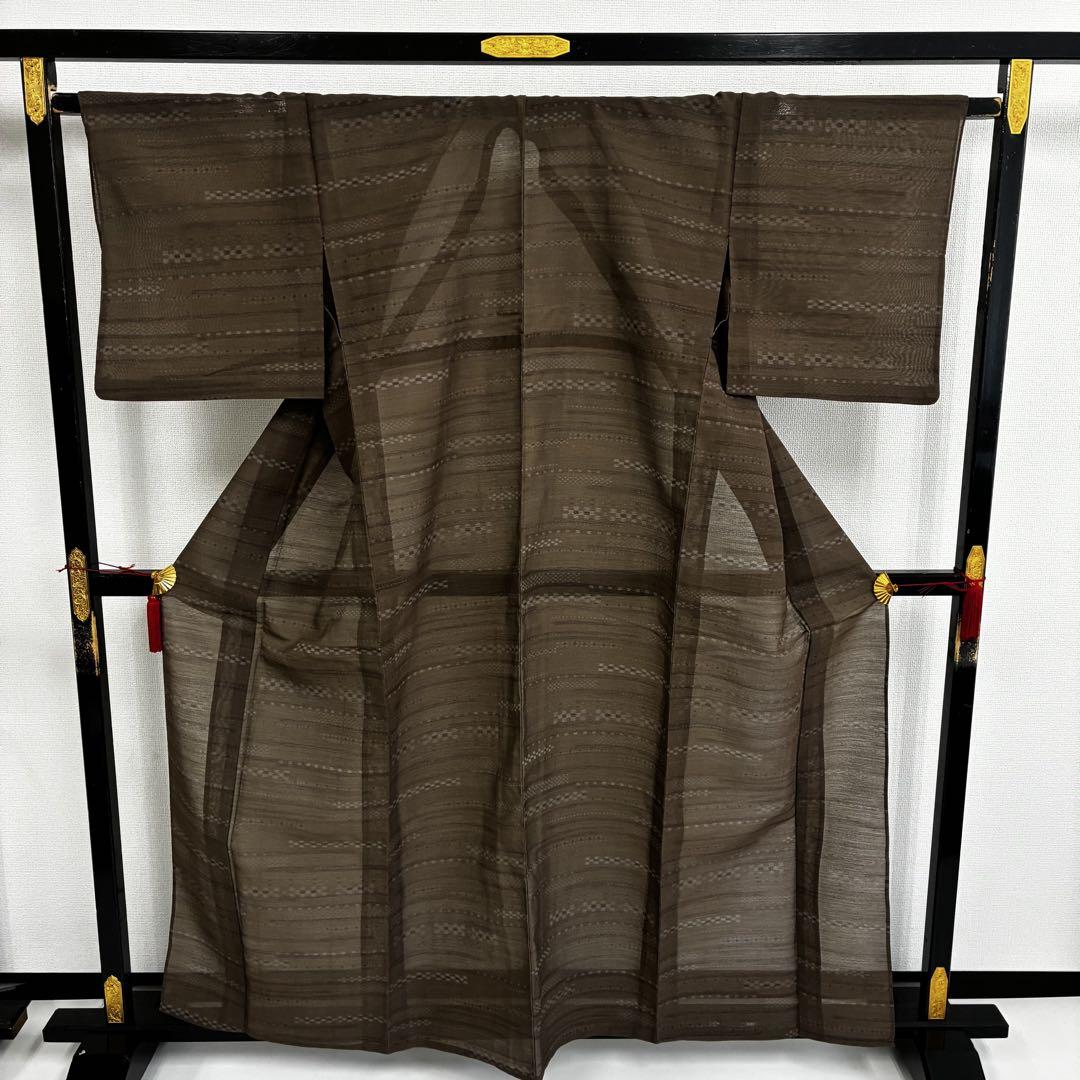 専用ページ夏着物 琉球 壁上布 裄65 横断 正絹 U-6728