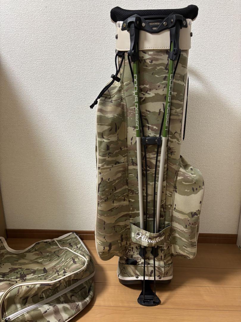 DOCUS DESIGN ドゥーカスデザイン迷彩キャディバッグ　ヘッドカバー付き