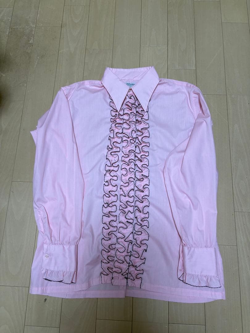 70 s ヴィンテージフリルシャツM