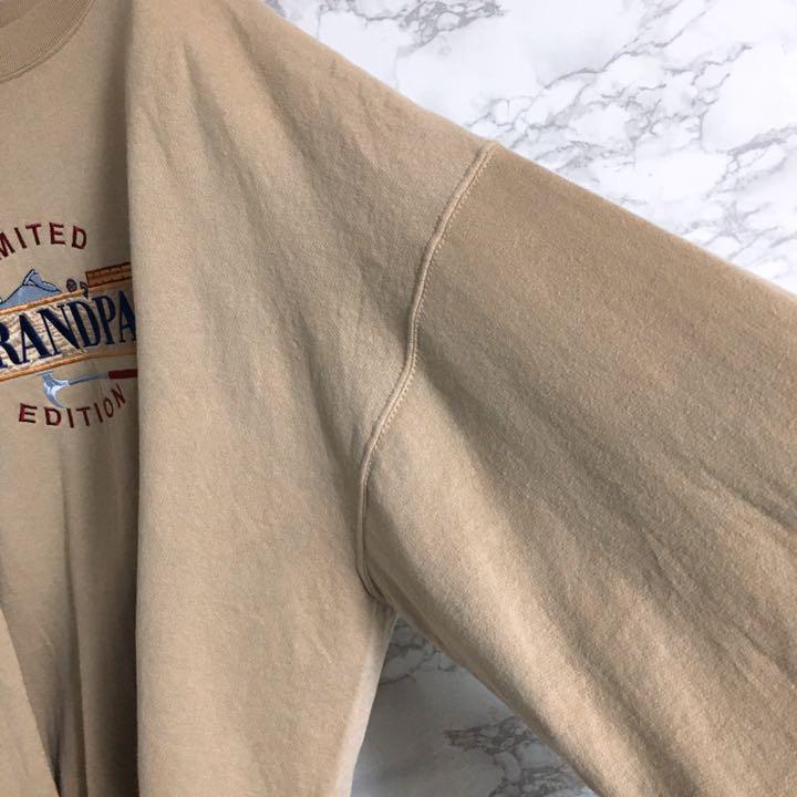 【デカロゴ　アースカラー】登山　デザインスウェット　ベージュ　２ＸＬ