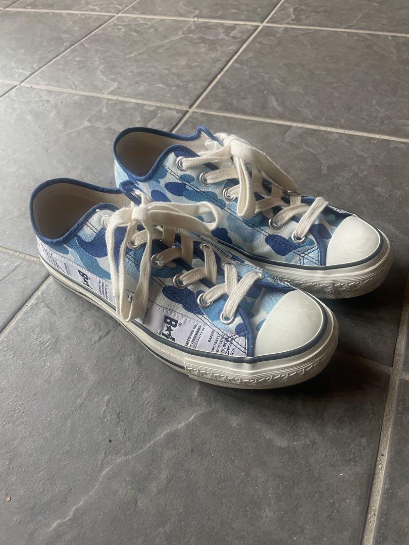 BAPESTA ブルーカモ　25cm スニーカー キャンバス ベイプスタ