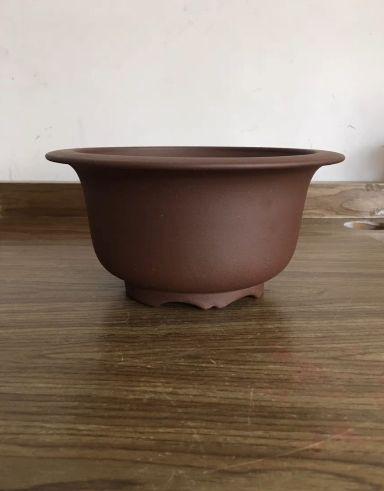 Amazon.co.jp: 中国宜興盆栽鉢 丸い鉢 植木鉢 紫砂 ミニ盆栽鉢