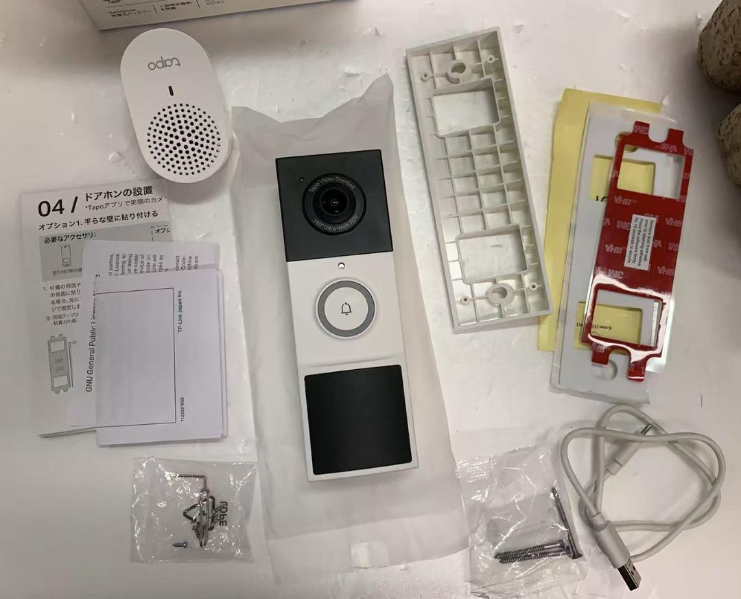 Tapo スマートドアホン スマホ ビデオドアベル 工事不要