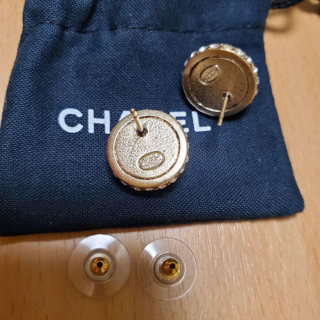【未使用】CHANEL ピンクロゴピアス ラインストーン