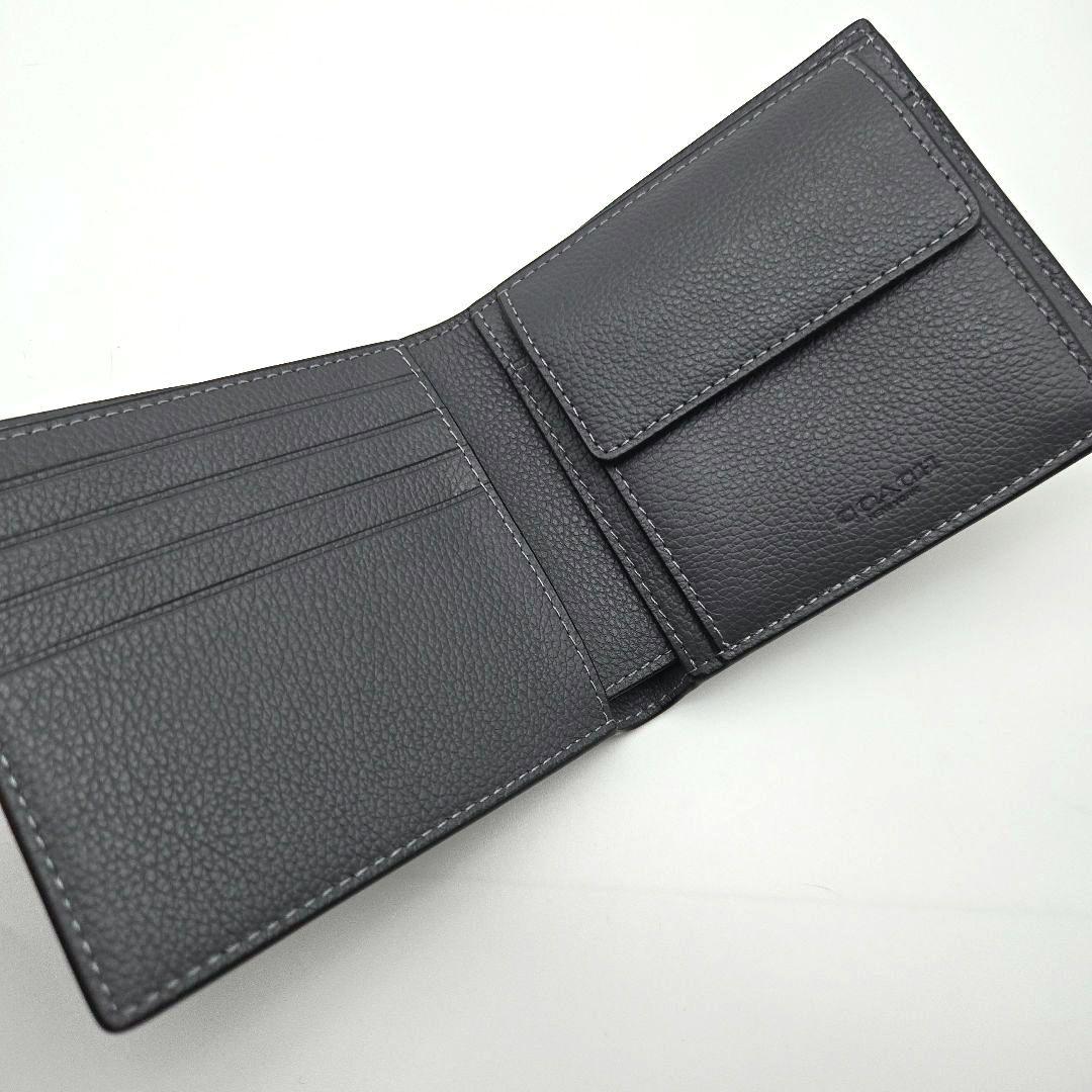COACH 折り財布 新品 グレー 最新作 限定品 お札入れ 小銭入れ メンズ