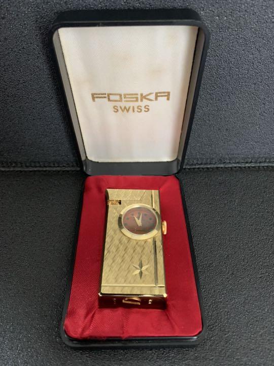 激レア(希少)ブヘラBUCHERER FOSKA SWISS時計ガスライター