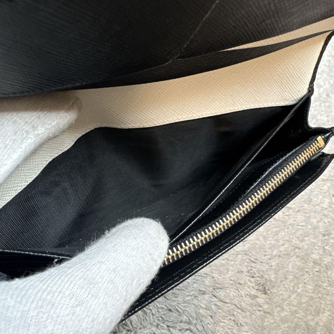 PRADA プラダ 長財布 サフィアーノ ブラック ゴールドロゴ