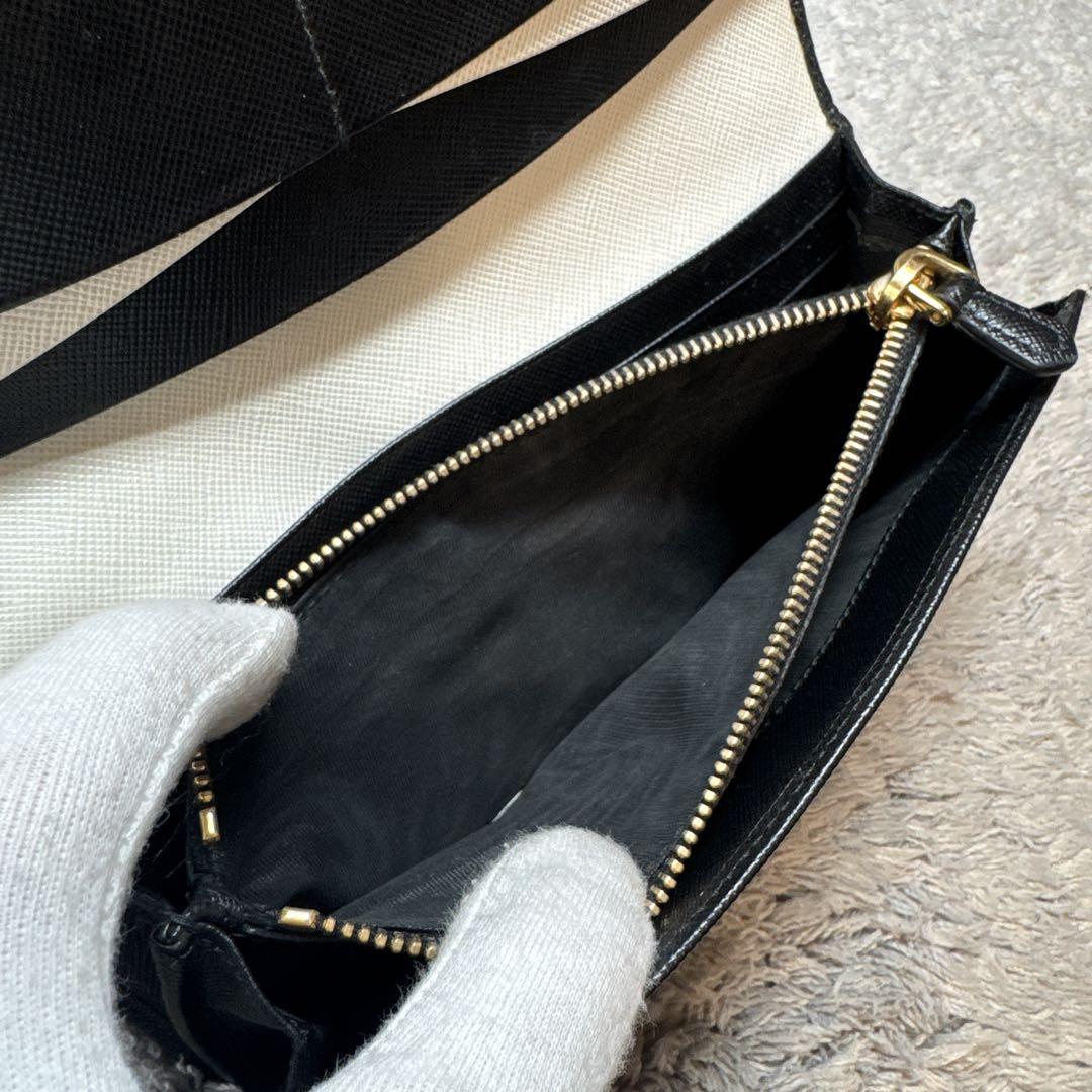 PRADA プラダ 長財布 サフィアーノ ブラック ゴールドロゴ