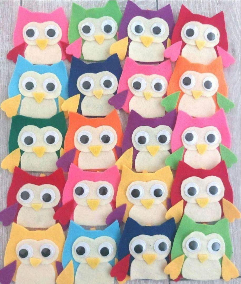 ふくろうさん　20こ　ハンドメイド　フェルト　ストラップ