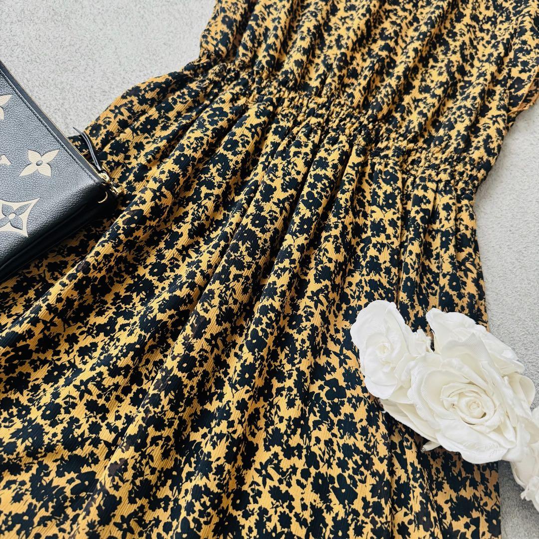 アルアバイル ツートンフラワーギャザーワンピース allureville