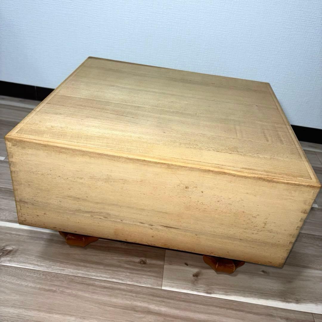 サステナブルな 囲碁盤 ケース付き 脚付き へそ有り 碁石セットやや傷や汚れあり 最安価に挑戦！