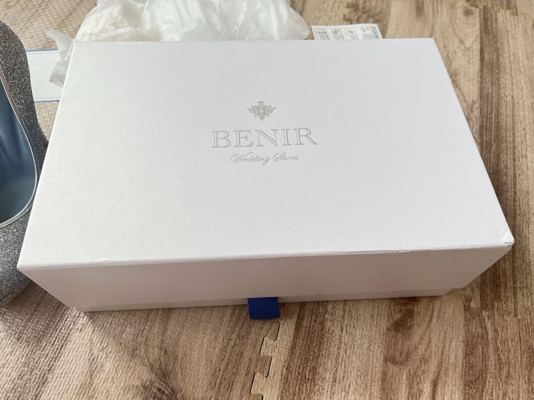【まっくろくろすけ】BENIR　ウェディングシューズ グリッタ