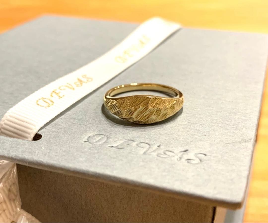 DEVIS ゴールドリング テクスチャー仕上げ